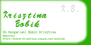 krisztina bobik business card